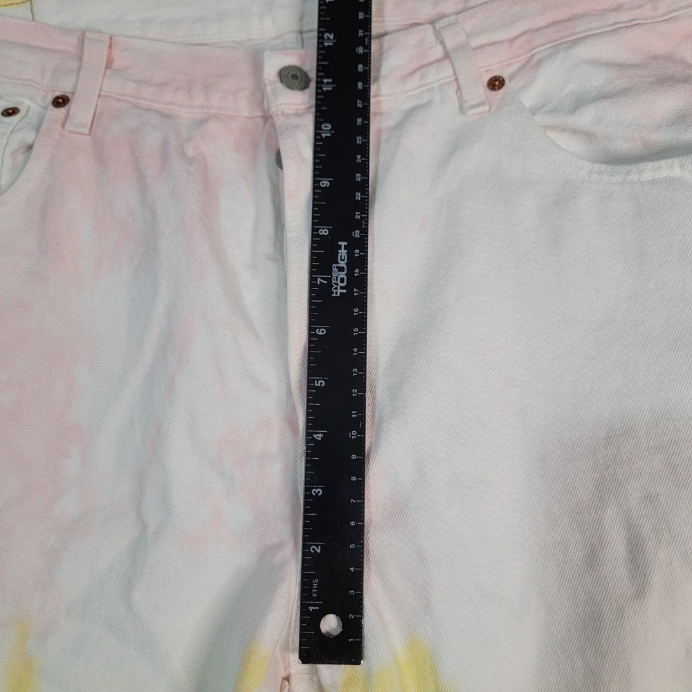 Levis 501 Jeans Men 38x34 Multicolor Tie Dye Straight Leg Button Fly Colorful 93 - Picture 8 of 11